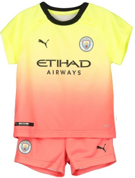 Kit infantil oficial Puma Manchester City 2019 2020 III jogador 
